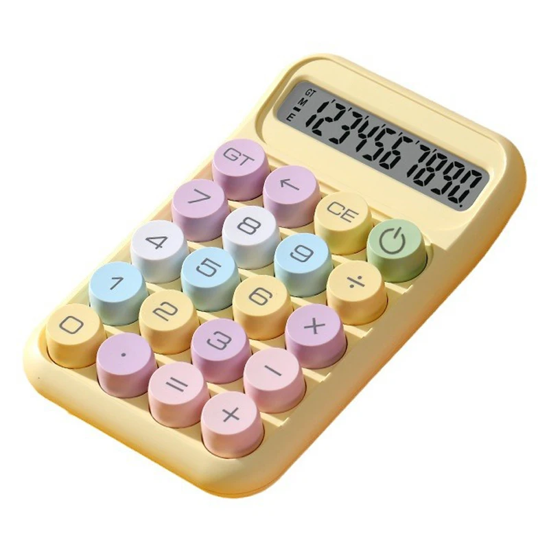 Luxmoc 10-Bit Colorful Mechanical Key Calculator Student Finance Accounting Office Business Calculator