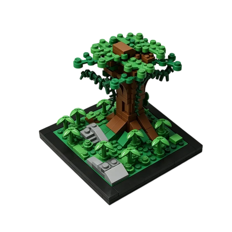 Small Tree Plant Street Scene 128pcs Model Decorative Items Creative Festival Gift Suitable for All Hobbyists MOC Building Block