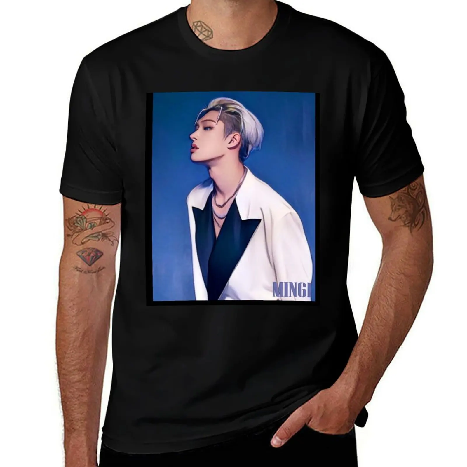 

Ateez Golden Hour Part 2 Mingi 1 T-Shirt Lightweight Gym Training T-Shirt