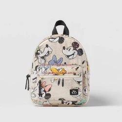 Disney-mochila de Mickey Mouse para niñas, bolsa impermeable con estampado de lentejuelas, almacenamiento de viaje, mochilas escolares a la moda, Mini mochila para bebé