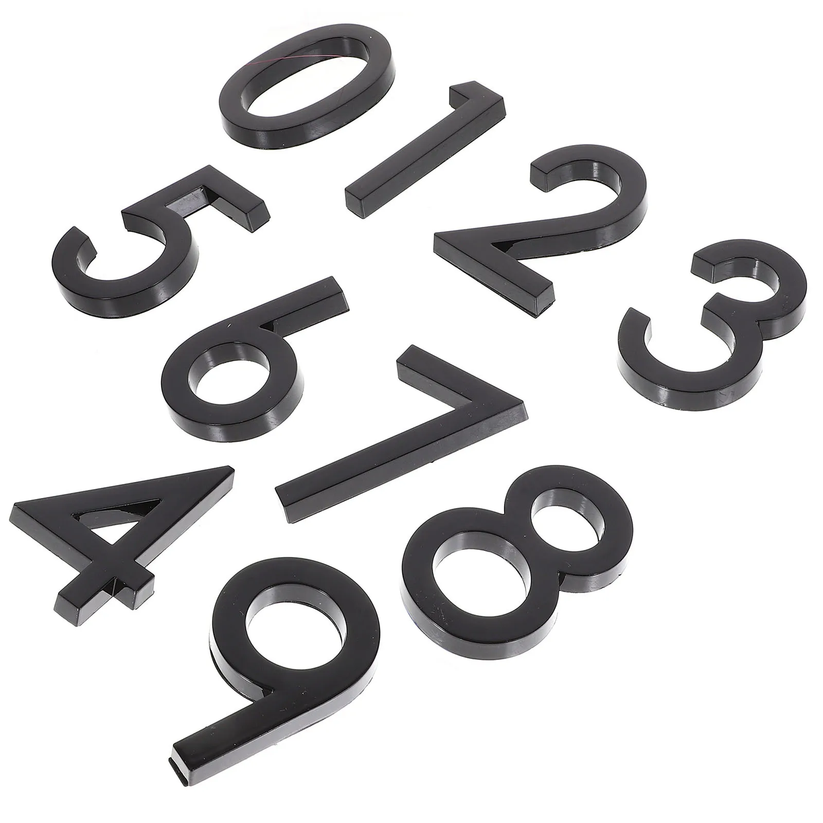 

10pcs Digital Door Numbers Sign Durable Abs Number For Outdoor Indoor Wall Garden Street Decoration Adhesive Address