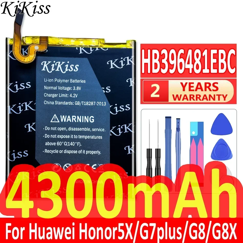 For Huawei Honor 5X /Ascend G7 Plus/ G8 /G8X, HB396481EBC 4300mAh Mobile Phone Battery