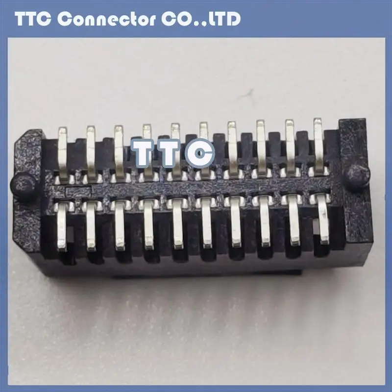 Lote de 5 unidades de TFM-110-02-L-D-A-P-TR de 20 pines, asiento macho chapado en oro blindado, 1,27 MM