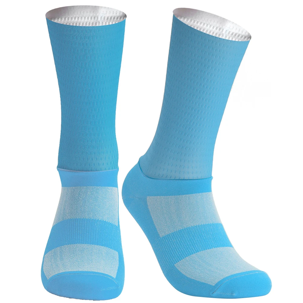 Non-slip Summer Aero Bike Team Cycling New Socks Silica Gel Breathable Pro Racing Sports Socks Men Women Calcetines Ciclismo