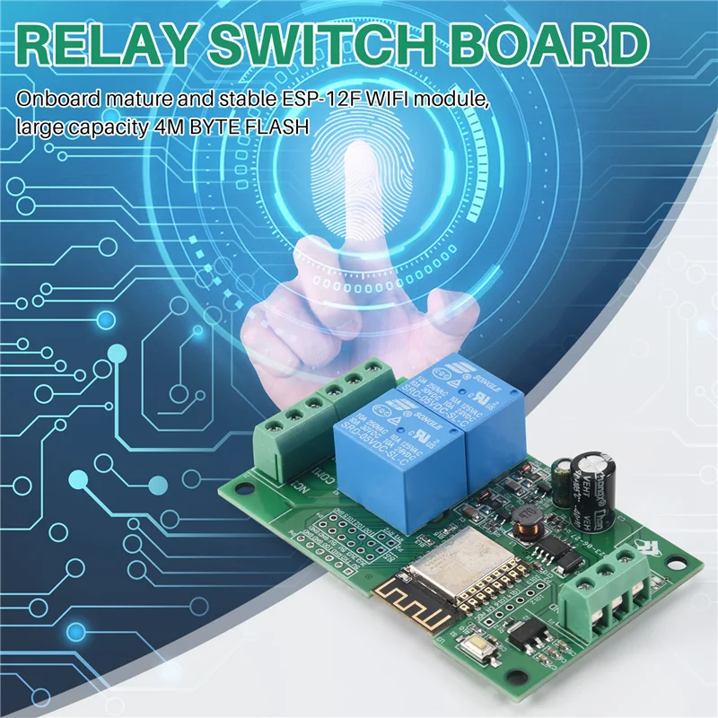 A45U Esp8266 Esp-12F Wifi Relay Module 2Channel 5V/8-80V Network Relay Switch For Arduino Ide Smart Home App Remot Control