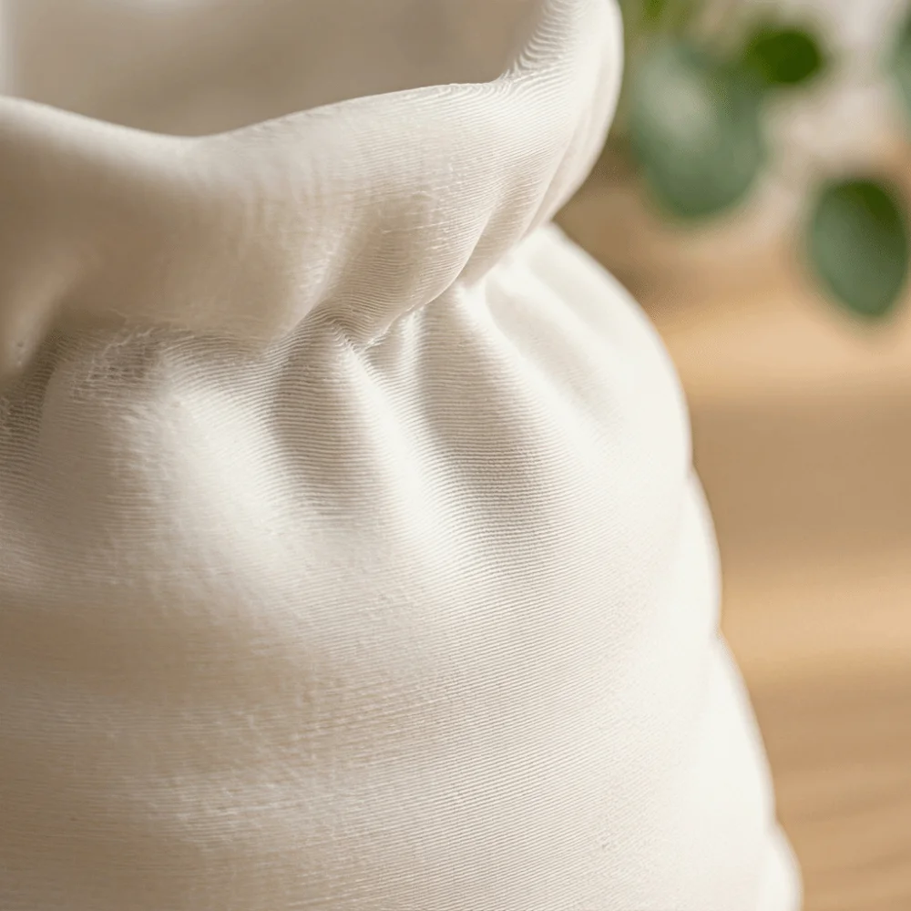 Modern Decorative 3D Printed Planter Vase Multifunctional Pouch Shape Flower Pot Minimalist Creative Flower Vase Indoor Plants