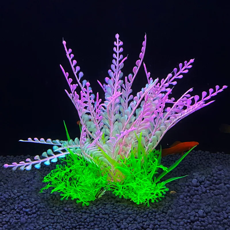 Simulation Wasser Pflanzen Aquarium Aquarium Landschaftsbau Kunststoff Wasser Pflanzen Micro Landschaft Dekoration Ornamente – Detail 3
