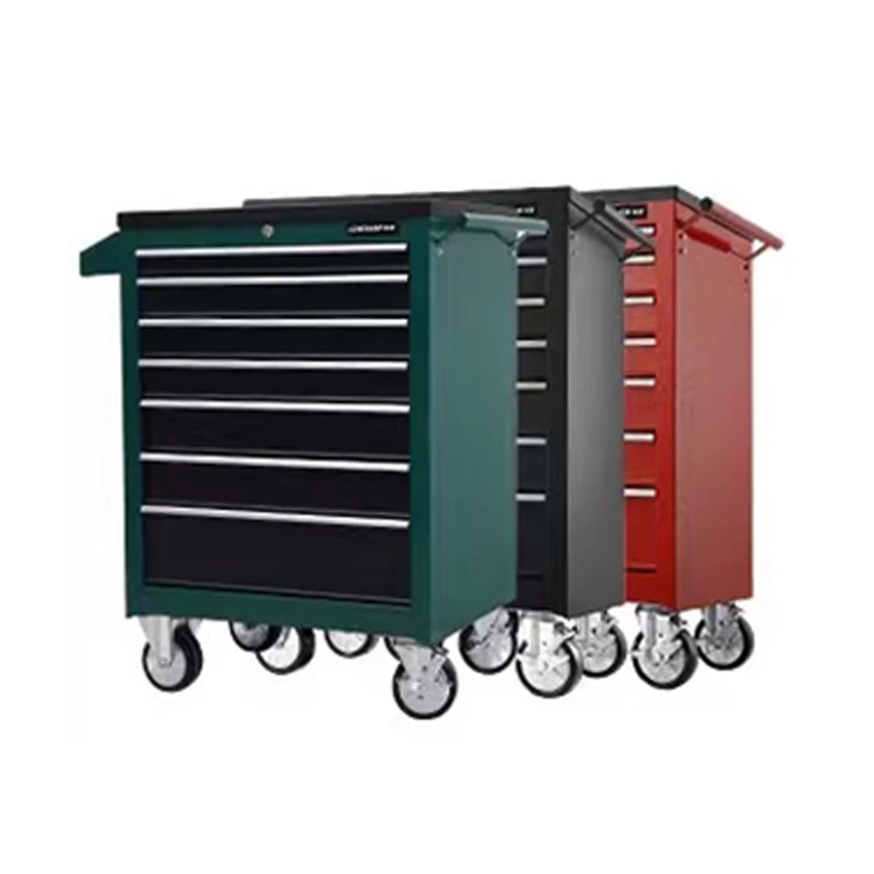 5/7 Drawers Auto Repair Tool Car Mobile Tool Cabinet Trolley Maintenance Workshop Parts Cabinet Iron Heavy Worker