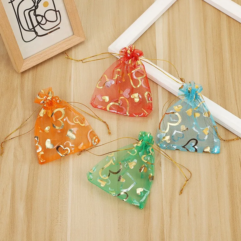 50pcs Gift Bags Drawstring Organza Pouches Jewelry Packing Gift Bag Boxes Sacchetti Portaconfetti Bolsas De Regalo for Wedding