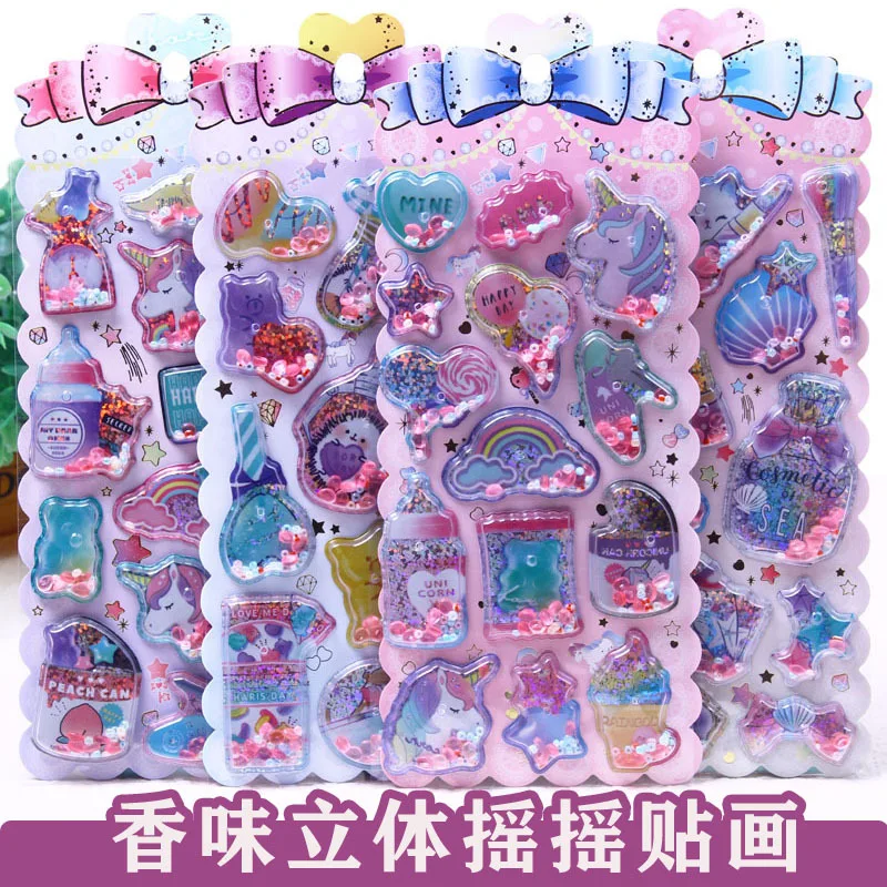 لطيف الترتر تصميم 3D هزة ملصق PVC للإزالة Y2K ريترو ملصق Kawaii الإبداعية تصميم جراب هاتف الديكور
