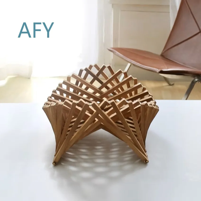 Creative Art Coffee Table for 3D Printing Furniture Fruit Tray for Deformable Folding Fruit Basket for Desktop Decoration