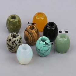 1pcs Wine Barrel Shape Jade Crystal Agate Turquoise Loose Spacer Beads for Jewelry Making Diy Simple Fashion Earrings Eardrop