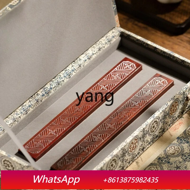 LTTM calligraphy brush study gift box lobular red sandalwood pressing paper special high-end ornament