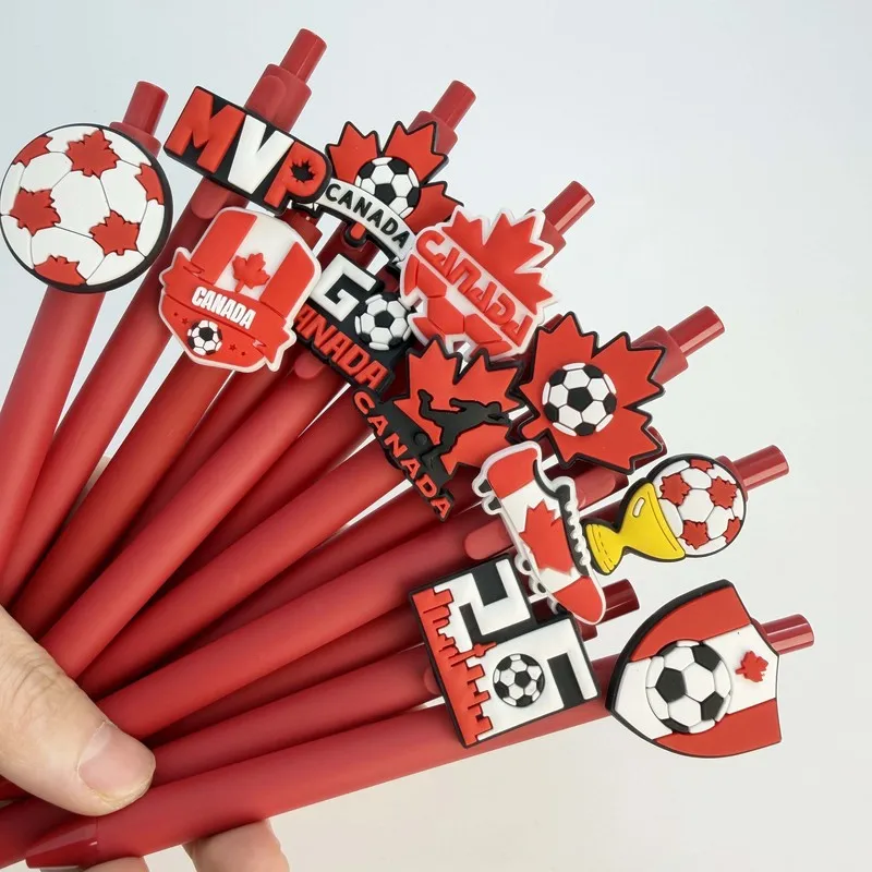 20/30pcs  Creative, simple, and cute retractable ballpoint pen with a Canadian maple leaf design Campus Design for the Back-to-S