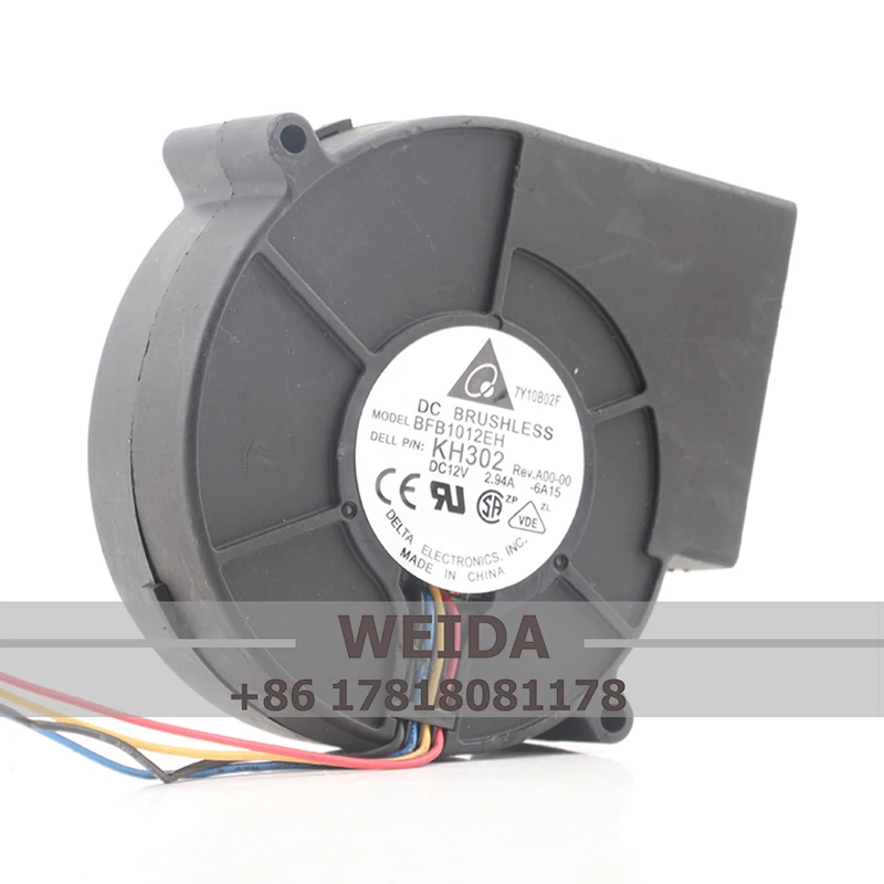 Grande volume de ar centrífugo Turbo Blower, ventilador de grelha para Delta, BFB1012EH, 9733, 9cm, 12V, 2.94A