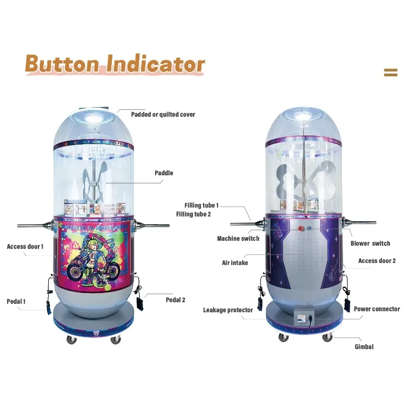 Portable Plush Toy Filling Machine, Semi-Automatic Teddy Bear Stuffing Equipment with  Motor 110V/220V FL Customized Wholesale