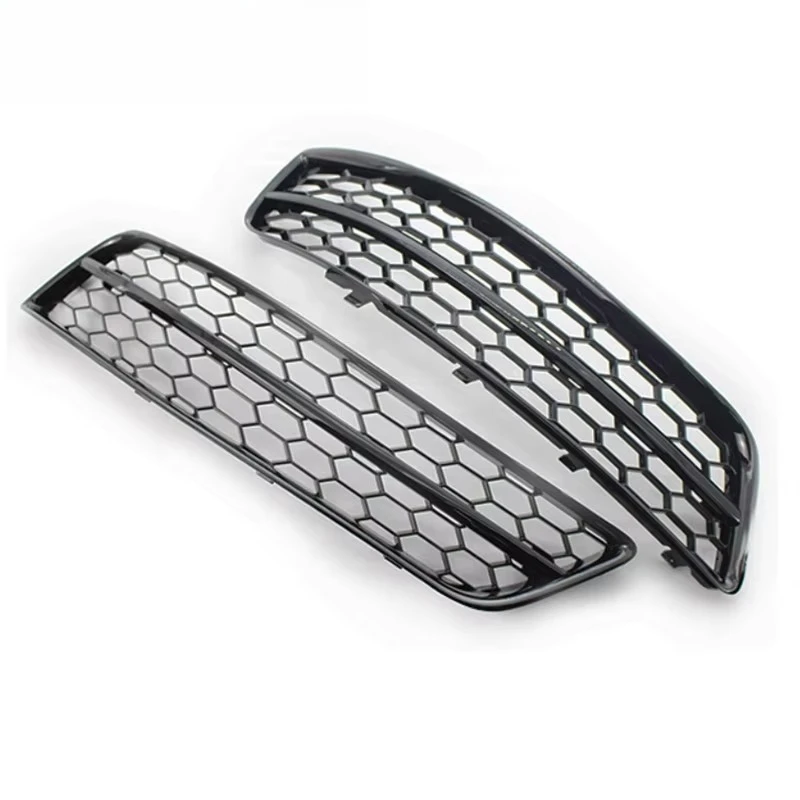High Quality Car Accessories Front Bumper Led Fog Lamp Frame Honeycomb Mesh Grills for audi A3 8P  ABS Black Silver 2007-2012