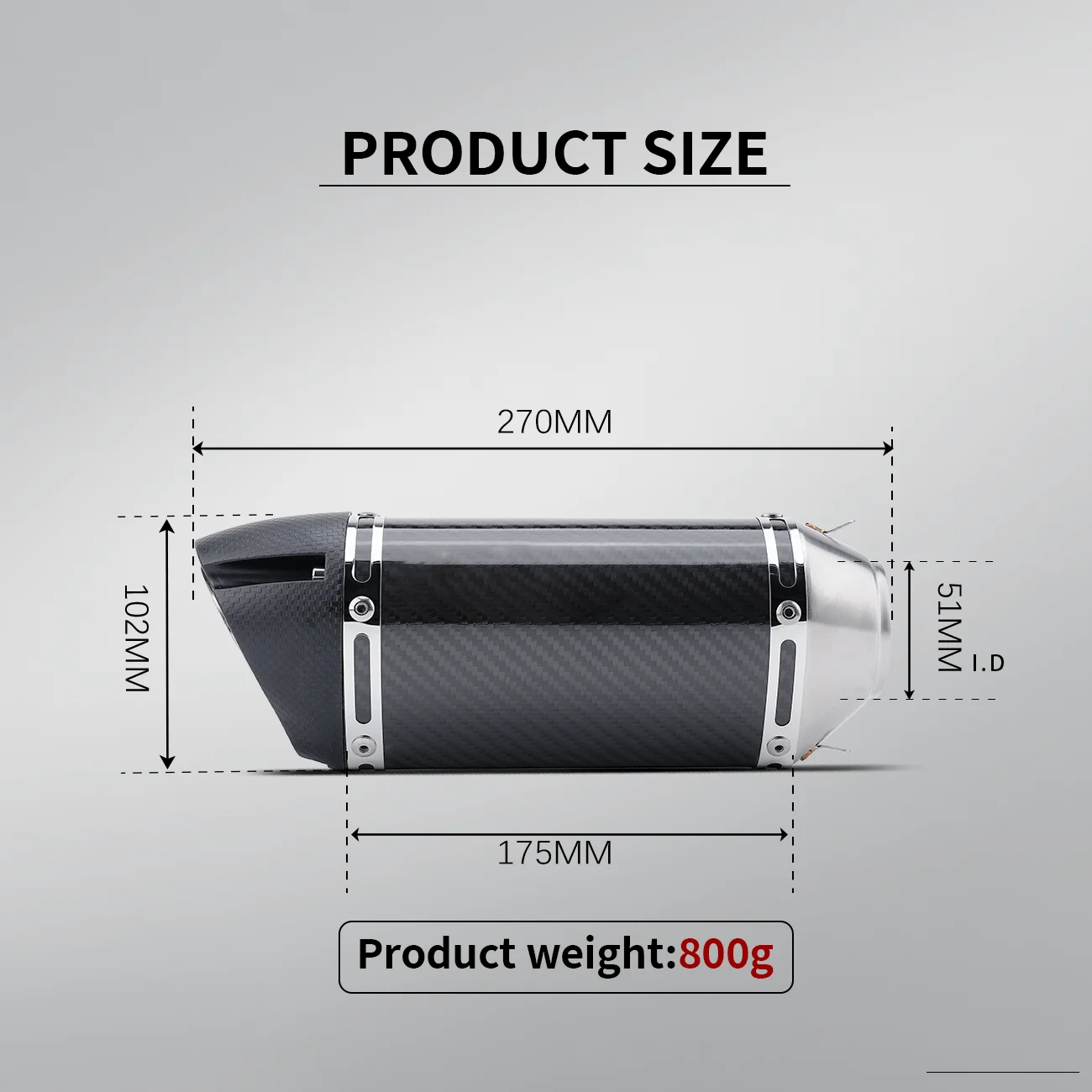 

51mm motorcycle exhausts systems accesorios scarico wydech motocyklowy escape Pipe tail end Modification Muffler Slip-On Part