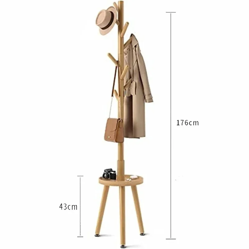 

Деревянная вешалка для одежды, крючки, подставка для одежды, напольная стойка, дерево для одежды с 8 крючками для прихожей, гостиной