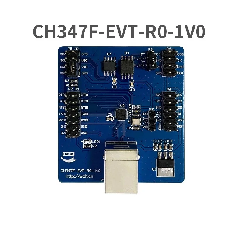 CH347F-EVT/CH347T-EVT Development Board 480Mbps High Speed USB to Serial Evaluation Board