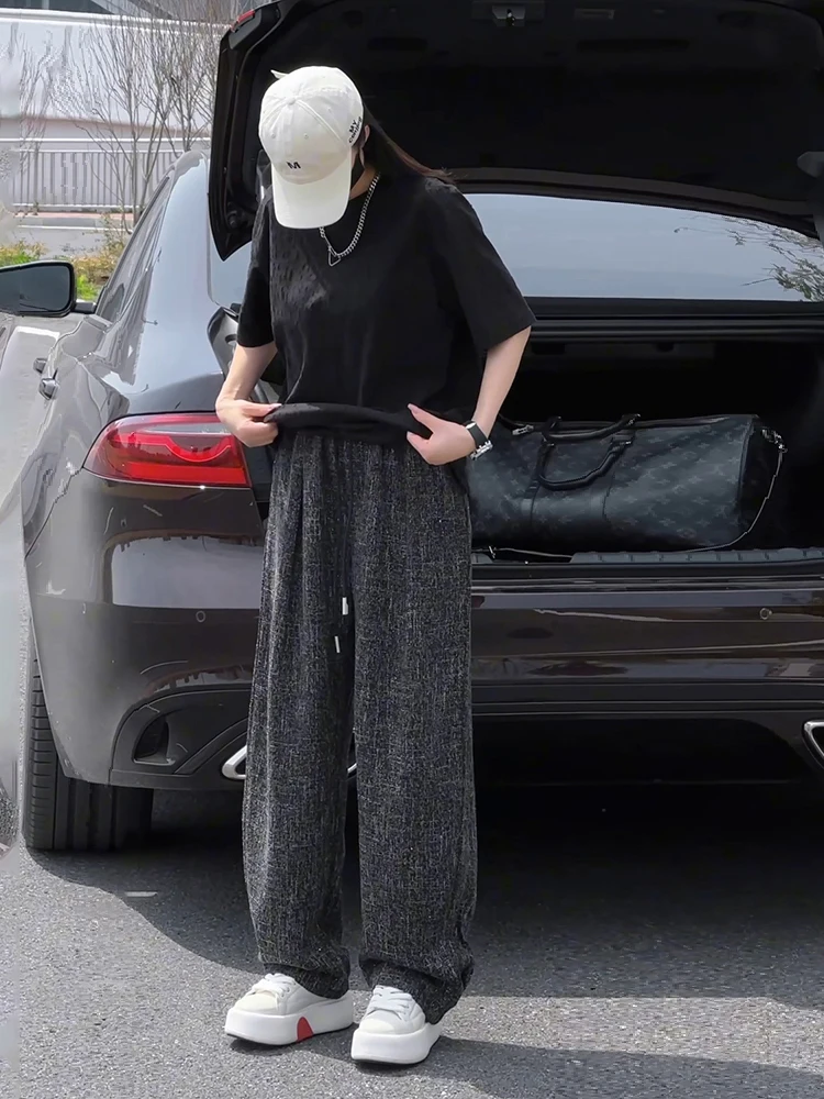 

Мужские брюки Bla Ice Silk: прямые, быстросохнущие, повседневные, с высокой талией, свободные, широкие, прочные, прямого кроя