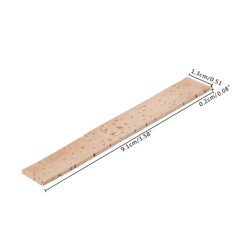 Durable Clarinet Neck Joint Cork Sheet, Natural Instrument Repair Accessories, 10Pcs per Pack