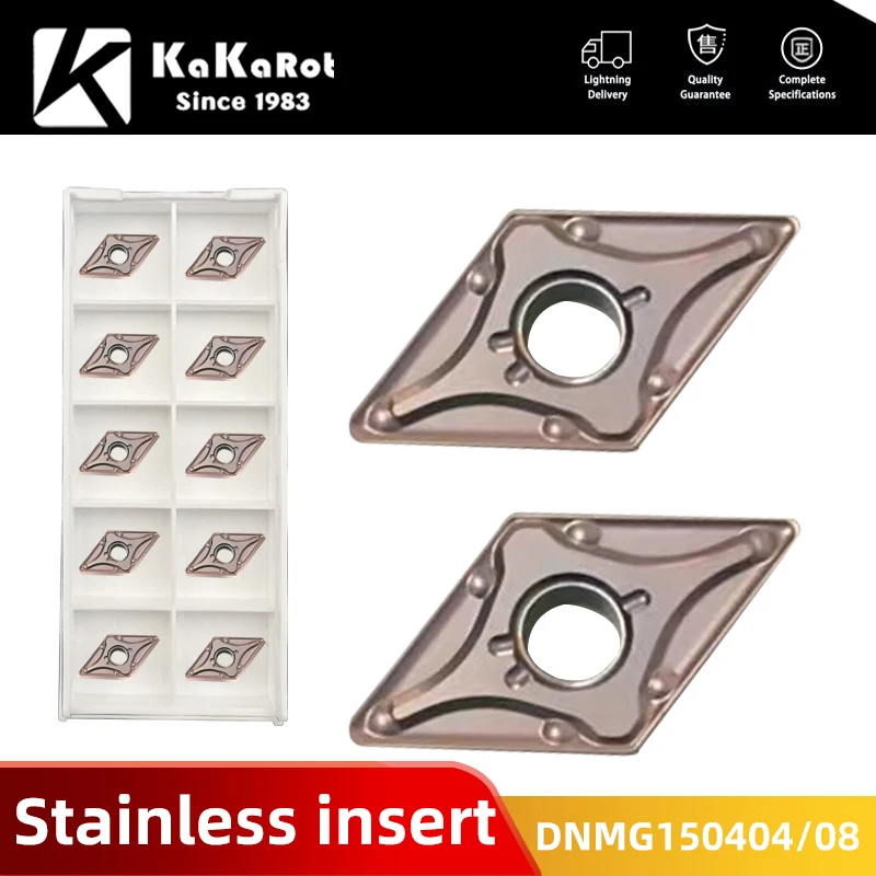 

Kakarot Carbide Insert DNMG150404 MA VP15TF DNMG 150408 DNMG150604 DNMG150608MA Turning Tools Stainless Steel CNC Lathe Cutter