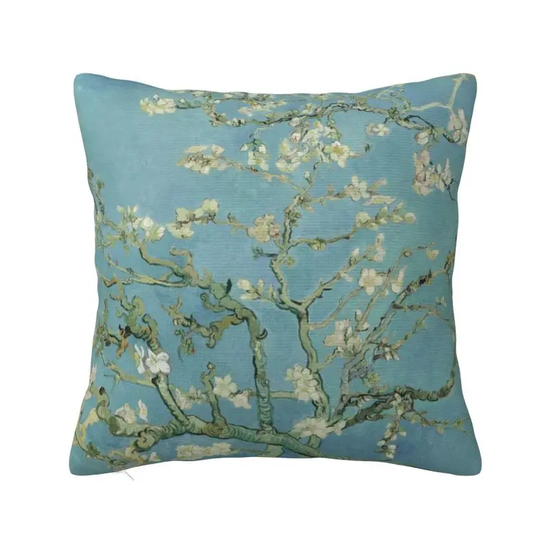 Almond Blossoms By Vincent Van Gogh Modern Throw Pillow Cover Bedroom Decoration Flowers Painting Sofa Cushion