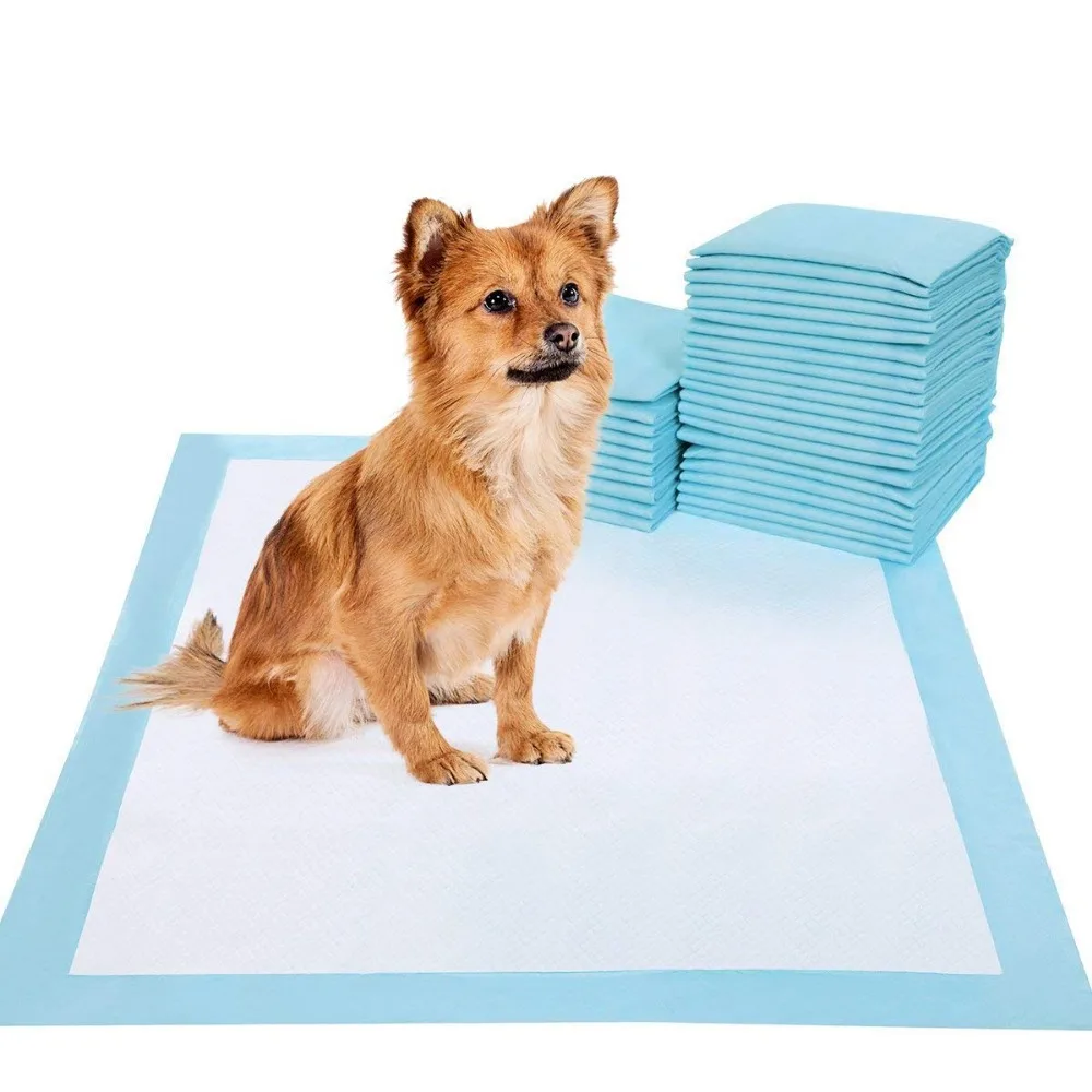 

Dog Super-Absorbent Waterproof Dog and Puppy Pet Training Pad, Housebreaking Pet Pad Blue (Extra-Large 20PCS) Bedding & Litte