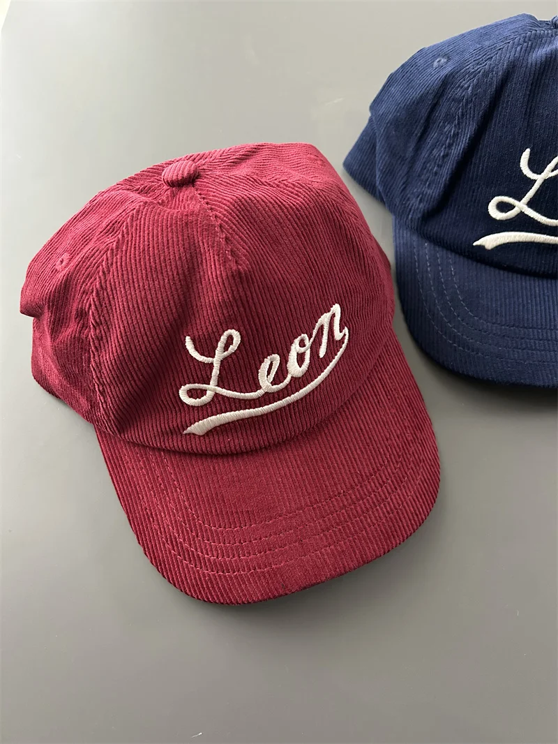 New Arrivals Luxury 2024 Leon Embroidery Corduroy Mens Womens Hat Cap Snapback cap casquette baseball hats Casual #798