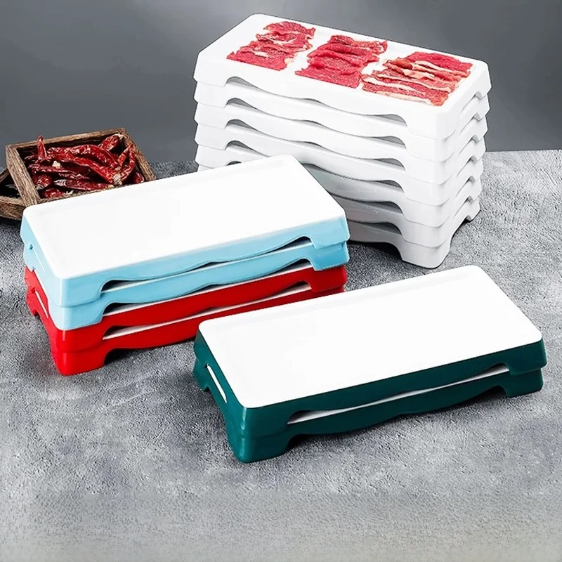 

Mimicry Porcelain Hotpot Dining Utensils Chaoan Beef Tray Long Rectangle Hotpot Plate Fre Cut Beef Self-Service Display C...