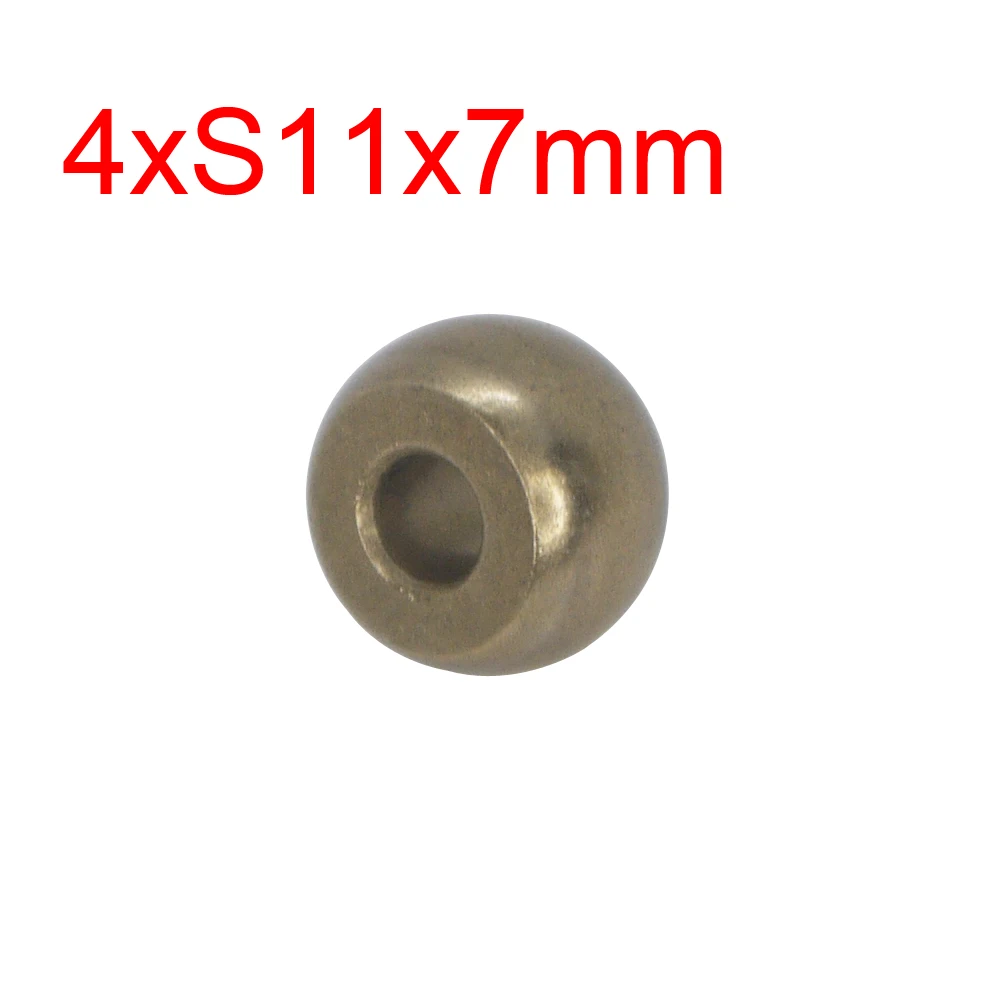 4mm Pin Shaft 11mm Outer Ball Type Bronze Bushing Electrical Toy Fan Motor Iron With Bronze Sintered Slide Bearing Bush