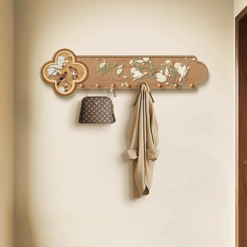 Wooden Wall Coat Racks Luxury Hanging Organizer Dress Bedroom Coat Racks Display Open Porte Manteau Entrance Hall Furniture
