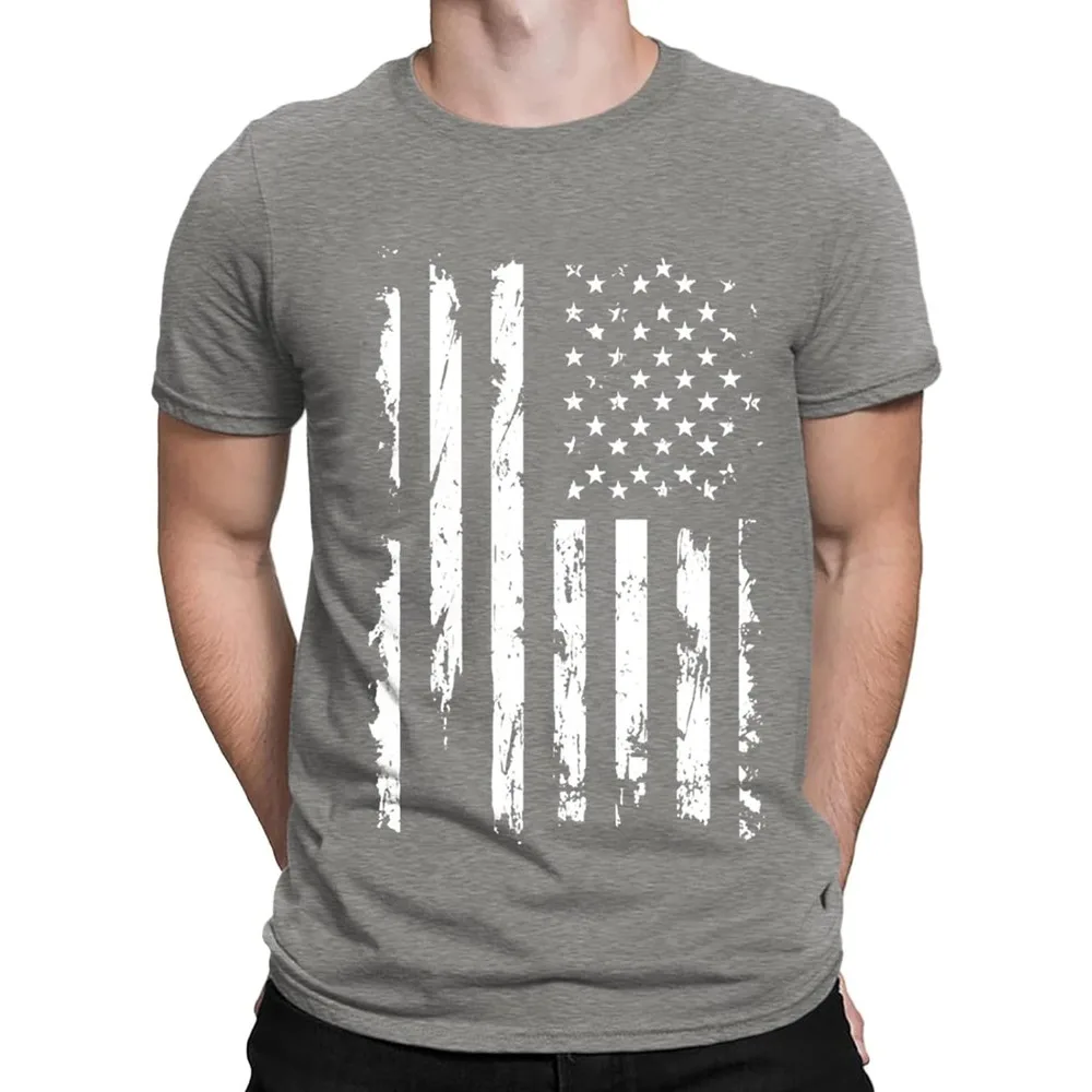 

3DT Shirts for Men Big lag Patriotic Stars and Stripes Shirt Plus Size Tshirt