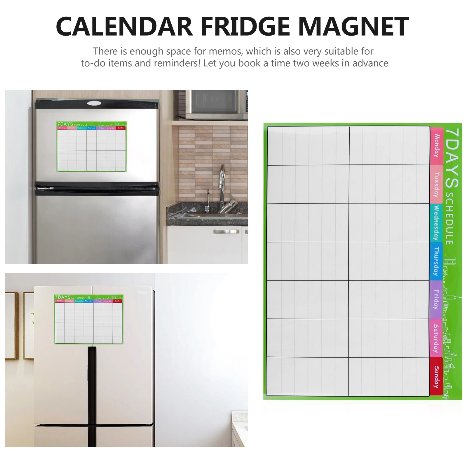 

Магнитная наклейка с планом, стираемый ежемесячный планировщик, высококачественная поверхность для домашних животных, без пятен, гибкая доска для напоминания на палочке для холодильника