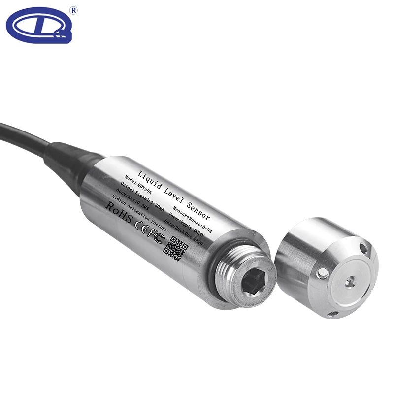 

Submersible Water Level Sensor Liquid Transmitter 1m 2m 3m Range 4-20mA 0-5V 0-10V 1-5V RS485 Modbus Output