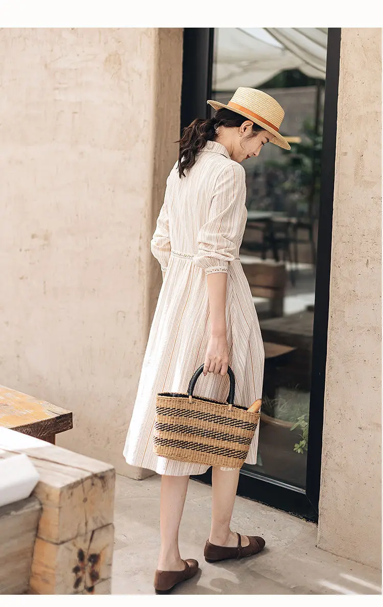 Langärmliges Hemdrockkleid für Damen, mittellanger Taillen-Schlankheits-Hemdrock mit Temperament der neuen High-End-Hemdrock