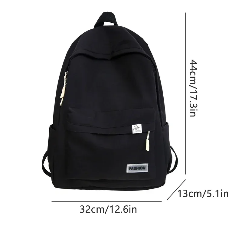 Bag Large Capacity Junior High School School Bags College Students Solid Color Hundred Matching Computer Backpacks