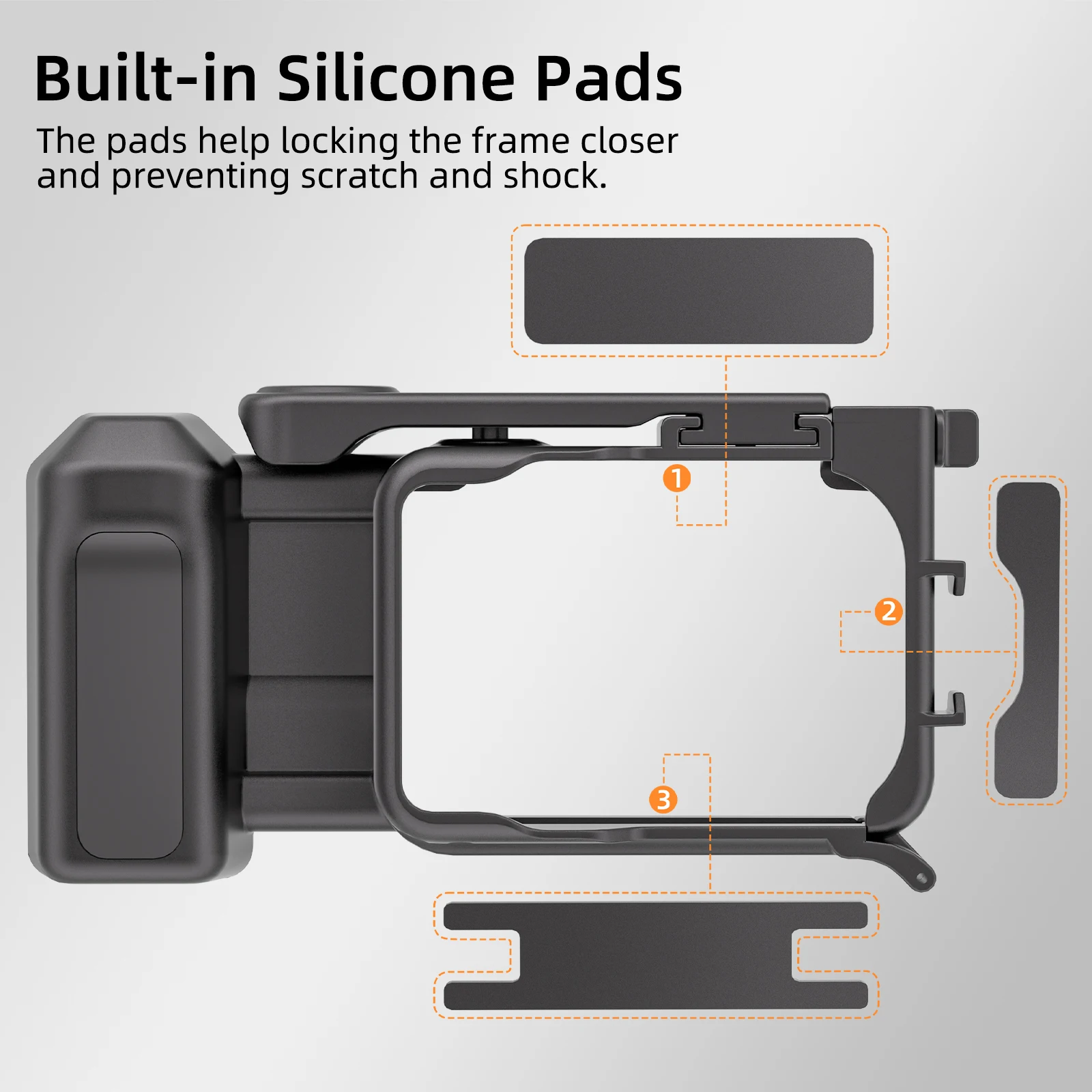 

Quick-Release Grip Frame for Insta360 GO Ultra for Street Photography Handle Kit Accessory Black White