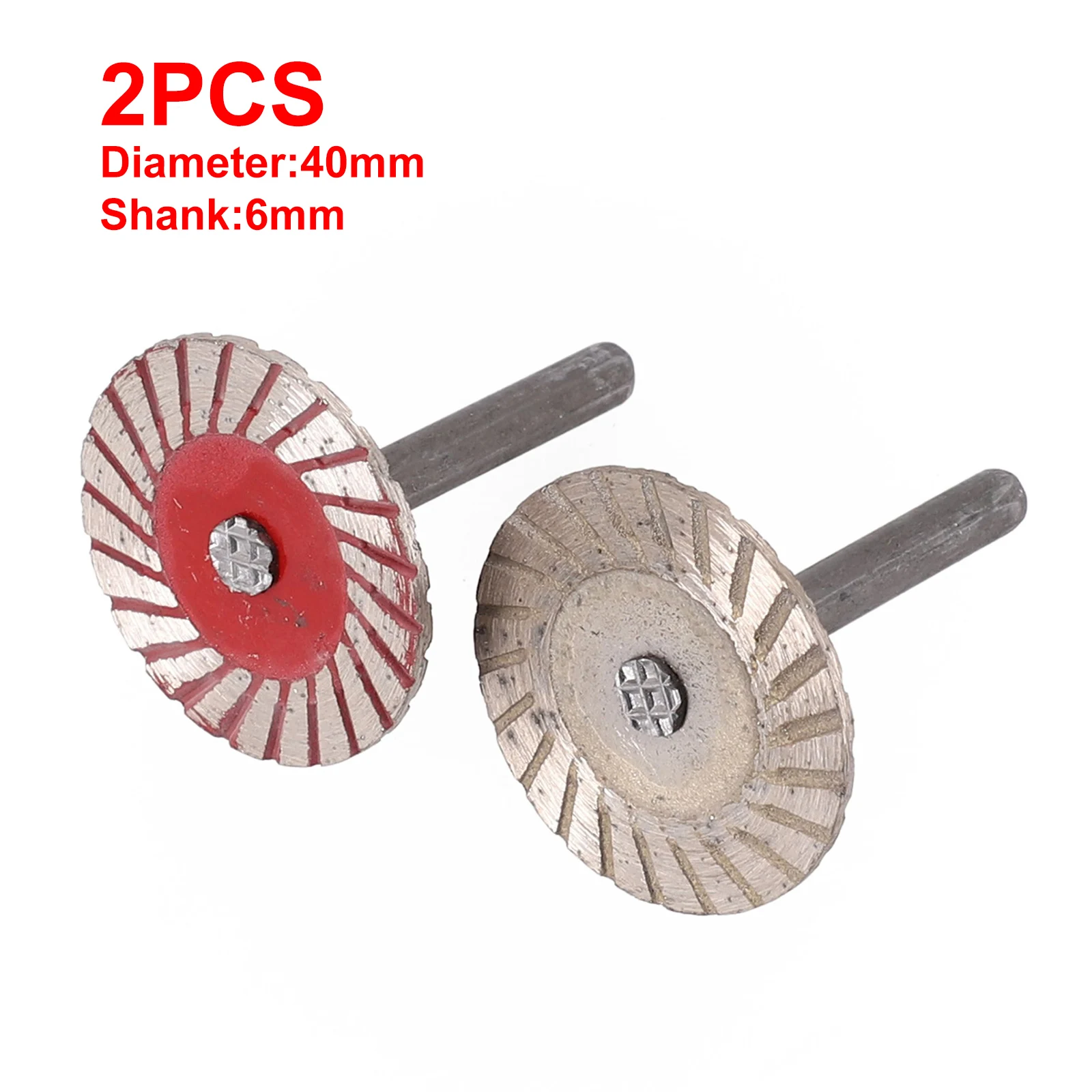 2 adet 6mm Shank Dairesel Testere Bıçağı Ahşap Metal Taş Mandrel Ile Kesme Diskleri 40mm Elmas Kesme Testere Bıçakları Elektrikli El Aletleri