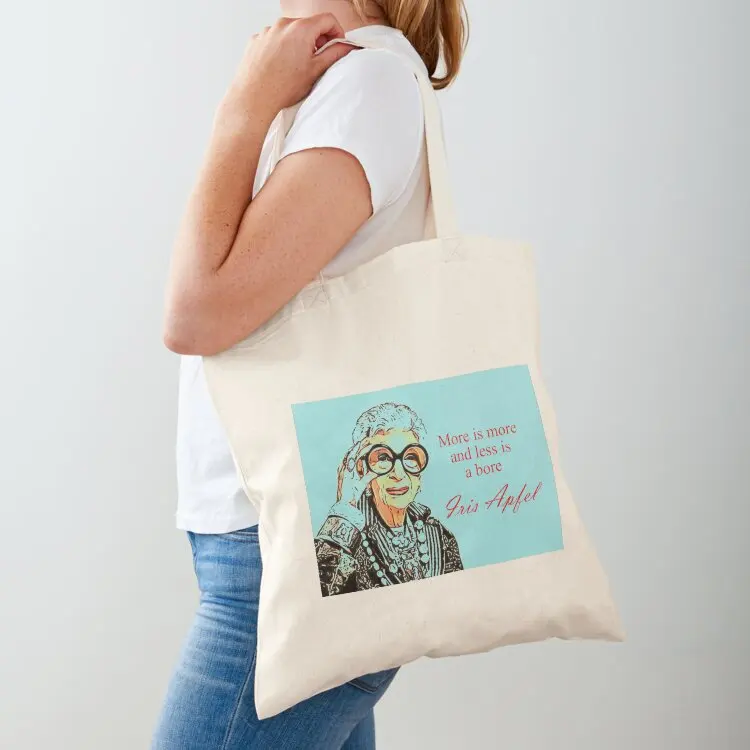 

Iris Apfel, More is More and less is a bore Tote Bag Women's shopping bag shopping bags foldable large size bags custom bags