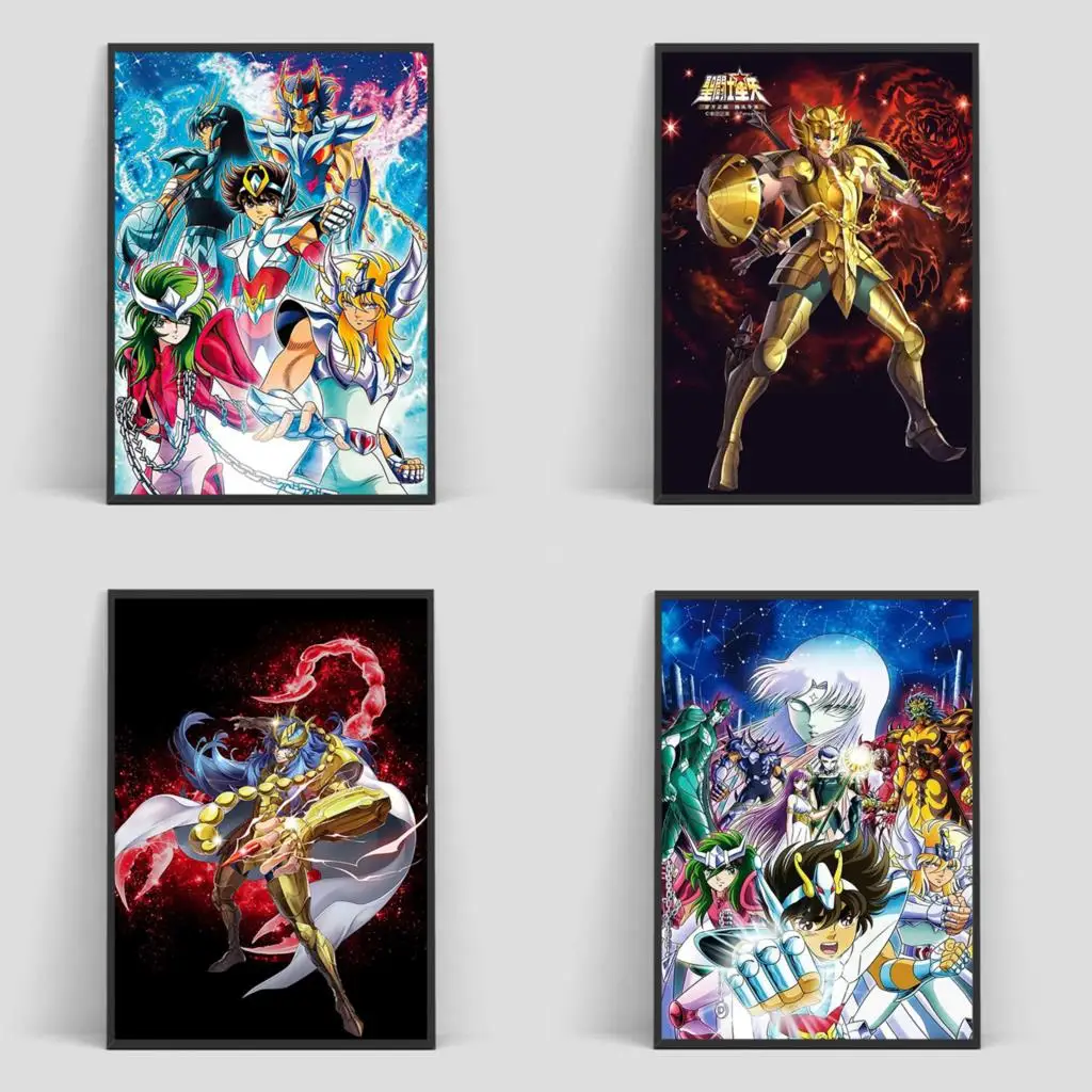 

Japanese Hot Anime Saint Seiya Poster Posters for Wall Art Large Paintings Modern Living Room Decoration Home Decorations Canvas