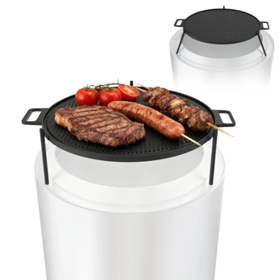 Чугунная посуда для Solo Stove Bonfire Yukon 19.5"/27" – круглая чугунная сковорода для костра с 6 съемными ножками для 