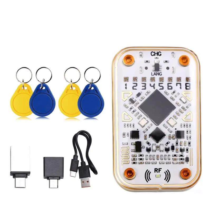 FULL-Chameleon Ultra RFID Smart Chip Reader+2XUID/CUID Keychain Smart Card Emulator 125K 13.56Mhz IC ID Card Decode Tool