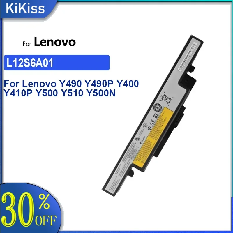 Battery 5800mAh L12S6A01 L12S6E01 For Lenovo Y490 Y490P Y400 Y410P Y400N Y500 Y510 Y500N Y510P Y430P