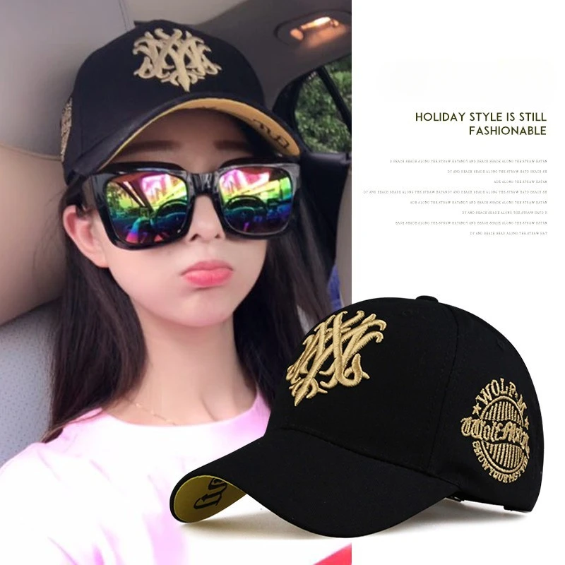 Adjustable Fashion Baseball Cap Totem Embroidery Sun Caps for Men Women Unisex-Teens Embroidered Snapback Flat Hip Hop Hat 2024