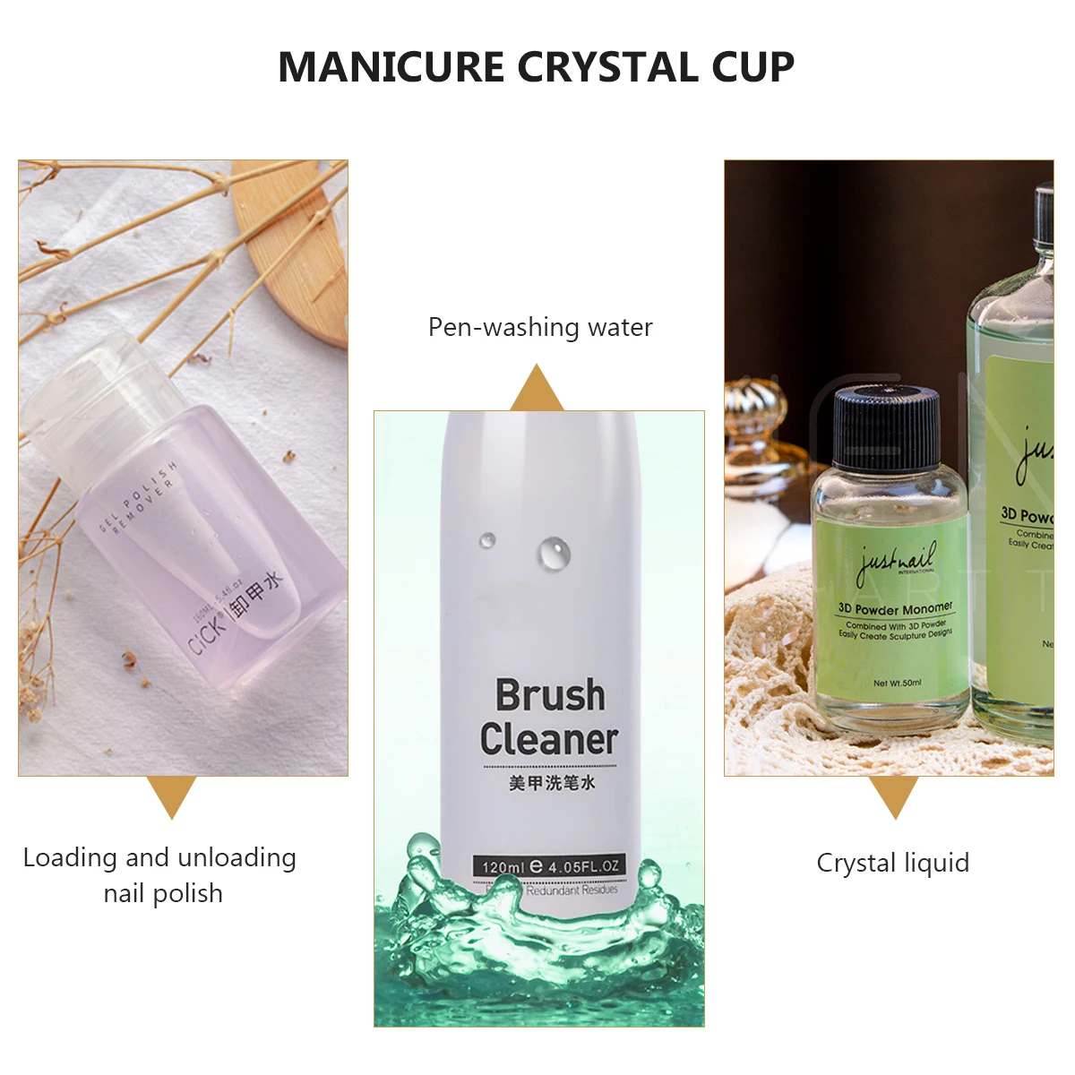 2Pcs Nail Art Crystal Cups Mini Glass Dustproof Storage Boxes Lids for Acrylic Liquid Powder Mixing Professional Salon DIY