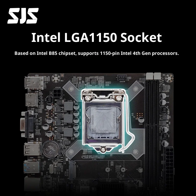 سيجيشي ‌ اللوحة الأم للألعاب B85 LGA1150 DDR3 32GB SATA3 M.2 PCIe3.0 Realtek Audio