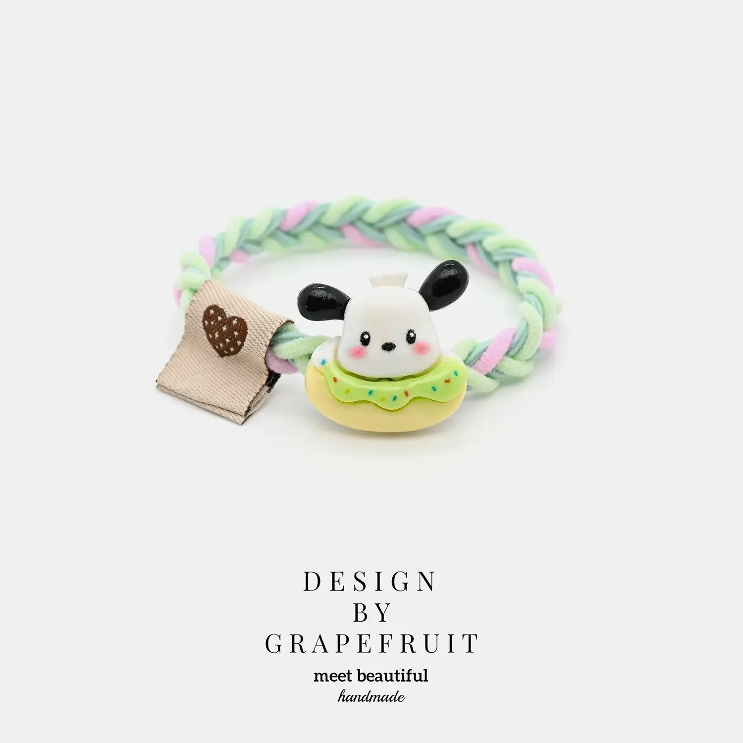 Cute Sanrio Scrunchie Hair Tie Sweet Girl Ponytail Holder Kawaii Hair Elastic Fresh High Quality Ins Style Sanrio Merchandise view 4