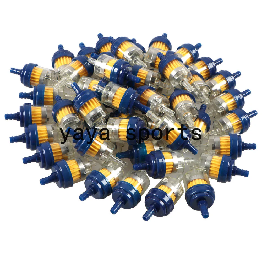 100pcs Universal 6MM Motorcycle Inline Gas Fuel Petrol Filter Gasoline Filters For Yamaha Scooter Dirt Pit Bike Motocross ATV